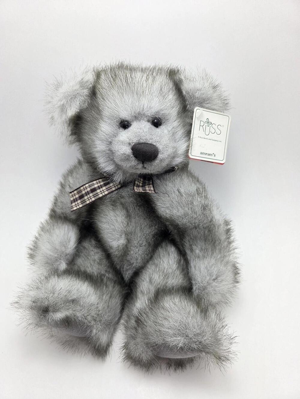 Russ "Jefferson" the Grey Bear - New with Tags (10 inch)